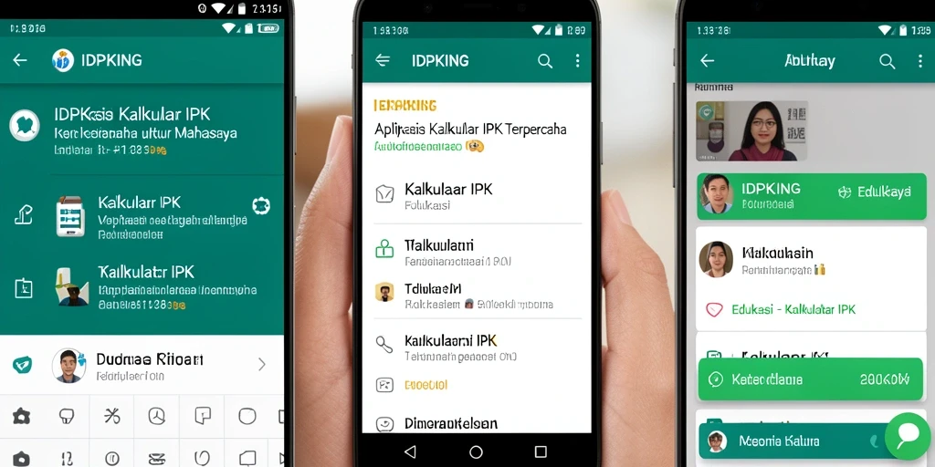 Antarmuka pengguna IDPKING yang sederhana dan informatif untuk Kalkulator IPK.