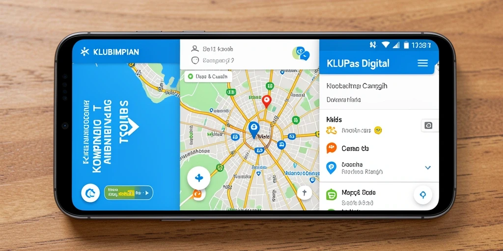 Tampilan antarmuka KLUBIMPIAN yang intuitif sebagai Kompas Digital.