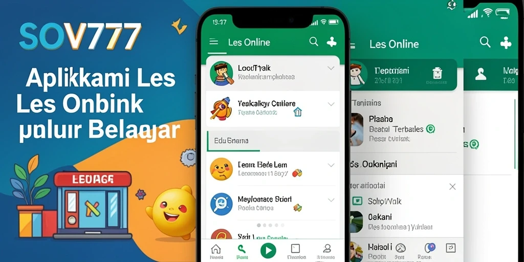 Antarmuka user-friendly SOV777 dalam aplikasi Les Online.