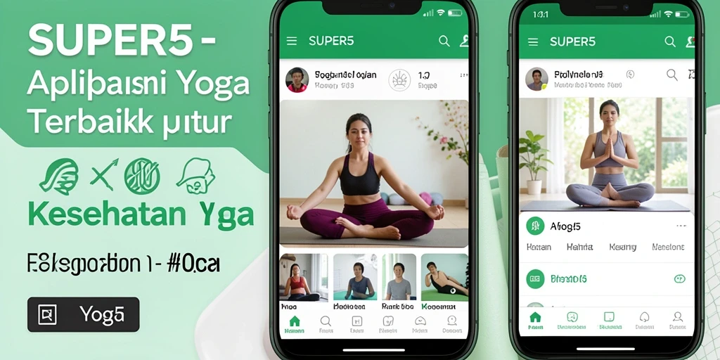 Tampilan antarmuka aplikasi SUPER5 dengan fungsi Yoga yang interaktif.