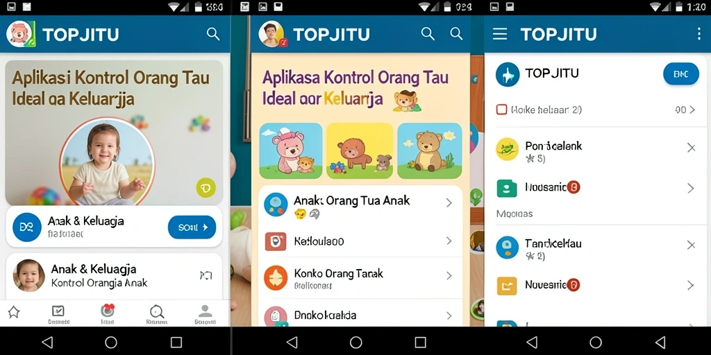 Antarmuka TOPJITU yang ramah pengguna untuk kontrol orang tua.