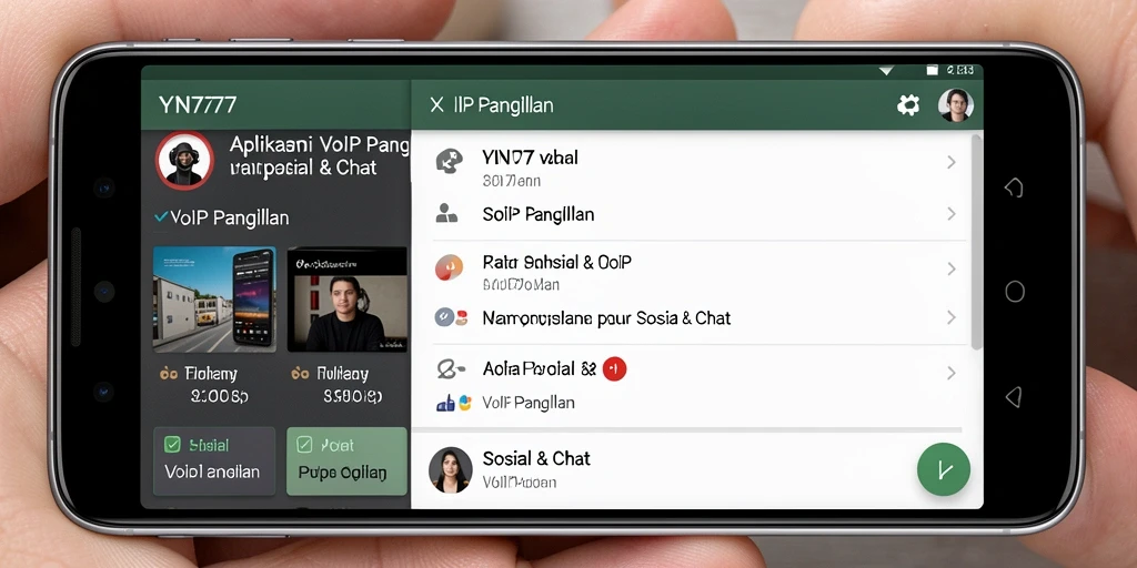 Antarmuka YN777 dengan fitur VoIP Panggilan yang menarik dan intuitif.