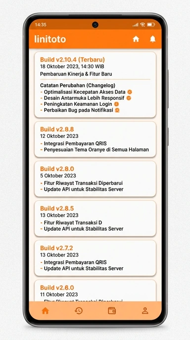 Riwayat Versi linitoto untuk Pengguna Android